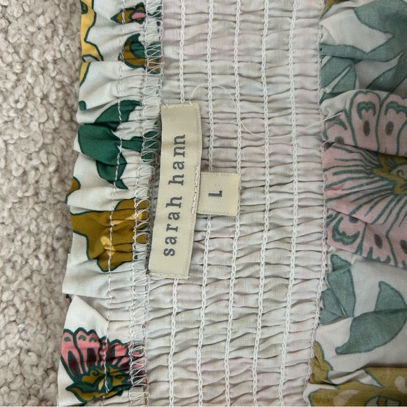 Sarah Hann Anthropologie Multicolor Smocked Tank Top NWOT - Picture 6 of 7